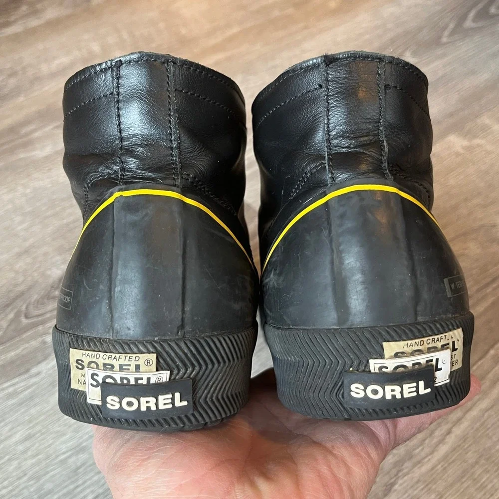 Sorel Grit Waterproof Chukka Sneakers Black Leather Mens 11 UK 10 EU‎ 44